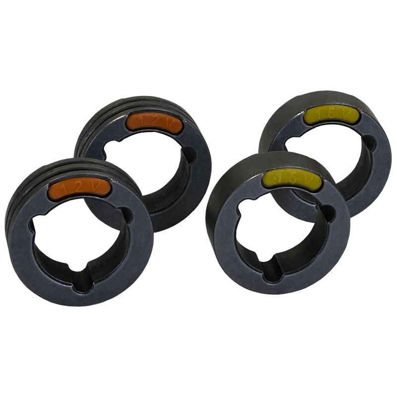 4 Drive Rolls Set For Three Phase Machines 0.045-0.06 Inch Or 1.2-1.6 mm V Groove ( Hard Wire)